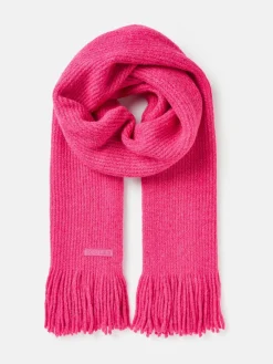 Best Joules Caversham Bright Pink Knitted Scarf BrightPink