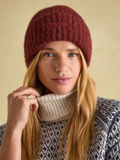 Clearance Joules Caversham Beanie Hat Burgundy