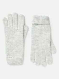 Online Joules Caversham Knitted Gloves Grey