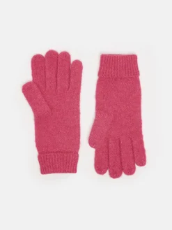 Online Joules Caversham Knitted Gloves Pink