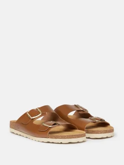 Discount Joules Celeste Tan Brown Double Strap Sandals TanBrown