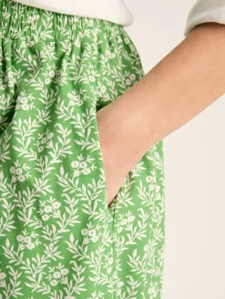 Sale Joules Celia Jersey Midi Skirt Green