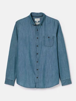 Hot Joules Chambray Classic Fit Shirt Blue