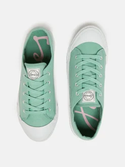 New Joules Coast Canvas Pumps Green