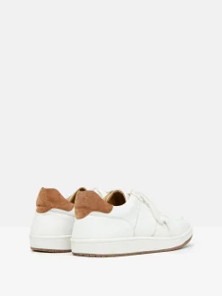 Online Joules Colston Leather Trainers White