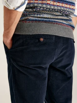 Outlet Joules Cord Navy Blue Straight Leg Corduroy Trousers NavyBlue