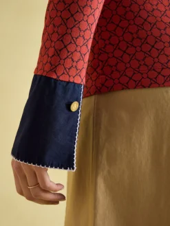 Best Joules Cordelia Red Geo Long Sleeve Top RedGeo