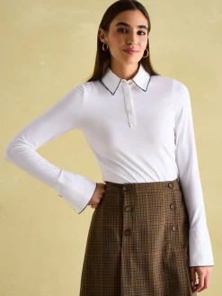 Best Joules Cordelia Long Sleeve Top White