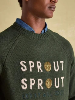 Joules Cracking Sprout Crew Neck Jumper Green