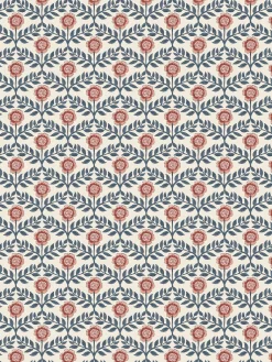 Discount Joules Stately Floral Print 10M Wallpaper Cream/Blue