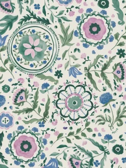 Discount Joules Festival Flowers 10M Wallpaper Cream/Multi