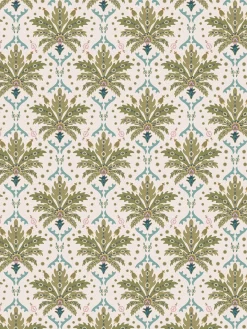 Joules Palm Geo Print 10M Wallpaper Cream/Multi
