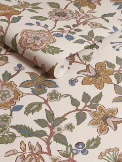 Online Joules Scot Floral 10M Wallpaper Cream/Multi