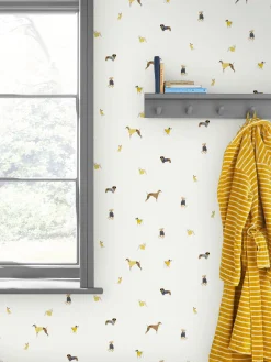Sale Joules Harbour Dogs 10M Wallpaper Creme
