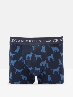 Clearance Joules Crown Pack of Two Cotton Boxers Navy