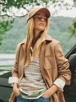 Online Joules Daley Check Cap Neutral