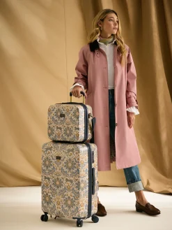 Best Joules Damask Print Hard Shell Vanity Case DamaskPrint