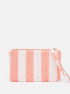 Joules Daphne Pink & Orange Striped Wrist Purse Pink&OrangeStriped