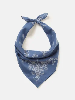 New Joules Dapper Cotton Scarf Blue