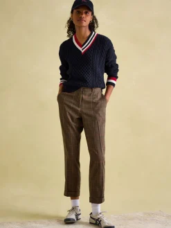 Best Joules Dawson Cable Knit Cricket Jumper Navy