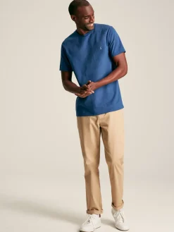 Joules Denton Plain Jersey Crew Neck T-Shirt Blue