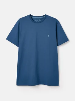 Joules Denton Plain Jersey Crew Neck T-Shirt Blue