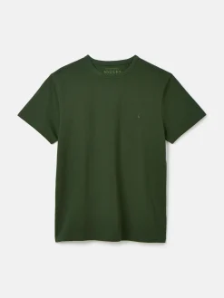 Clearance Joules Denton Dark Green Heavyweight Jersey 100% Cotton Crew Neck T-Shirt DarkGreen