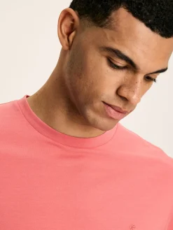 Best Joules Denton Plain Jersey Crew Neck T-Shirt Pink