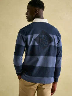 Online Joules Edgeford Embellished Cut And Sew Rugby Shirt Navy