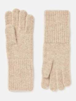 Sale Joules Effie Knitted Gloves Camel