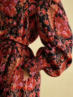 New Joules Elena Navy Floral Button Down Maxi Dress NavyFloral