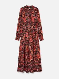 New Joules Elena Navy Floral Button Down Maxi Dress NavyFloral