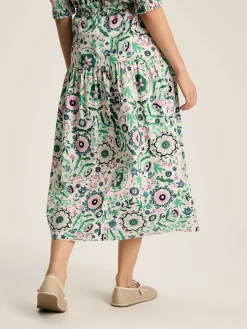 Discount Joules Elle Pink & Green Co-Ord Midi Skirt Pink&Green