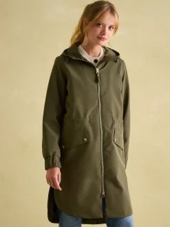 Hot Joules Elmfield Waterproof Raincoat with Hood Green