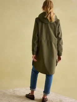 Hot Joules Elmfield Waterproof Raincoat with Hood Green