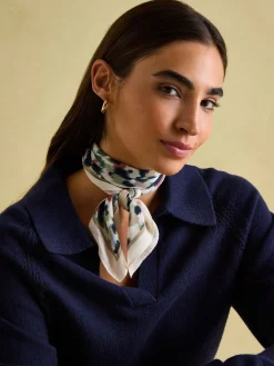 Discount Joules Elsie Multi Animal Printed Lightweight Square Scarf MultiAnimal