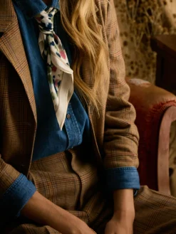 Discount Joules Elsie Multi Animal Printed Lightweight Square Scarf MultiAnimal