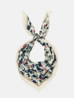 Discount Joules Elsie Multi Animal Printed Lightweight Square Scarf MultiAnimal