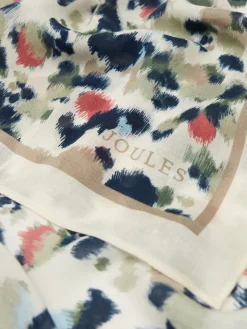 Discount Joules Elsie Multi Animal Printed Lightweight Square Scarf MultiAnimal
