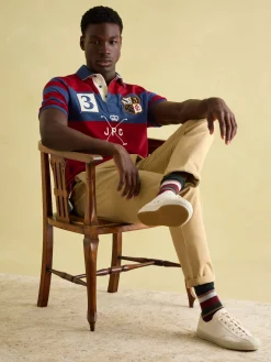 Outlet Joules Embellished Classic Fit Polo Shirt Red