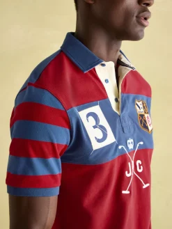 Outlet Joules Embellished Classic Fit Polo Shirt Red