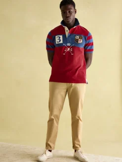 Outlet Joules Embellished Classic Fit Polo Shirt Red