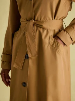 Online Joules Epwell Waterproof Belted Trench Coat Brown
