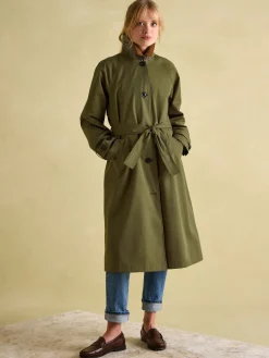 Discount Joules Epwell Waterproof Belted Trench Coat Green