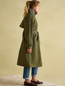 Discount Joules Epwell Waterproof Belted Trench Coat Green