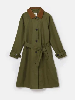 Discount Joules Epwell Waterproof Belted Trench Coat Green