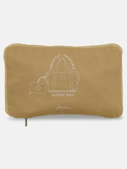 New Joules Epwell Tan Brown Packaway Duffle Bag TanBrown