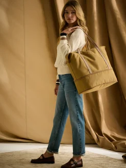 New Joules Epwell Tan Brown Packaway Duffle Bag TanBrown