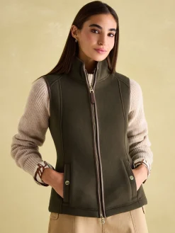 New Joules Fairbourne Fleece Gilet Green