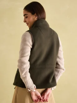 New Joules Fairbourne Fleece Gilet Green